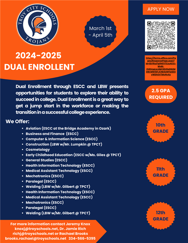TPCT Dual Enrollment Information